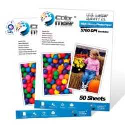 Papel Fotográfico Alto Brillo 210g Paquete con 50 Hojas
