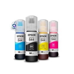 Kit de Tintas Original Epson 544 (65ml Cyan, 65ml Magenta, 65ml Amarillo, 65ml Negro)