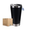 Vaso Cónico Acero Inoxidable con Destapador Térmico 600ml para Grabado Laser (Caja con 25 piezas)