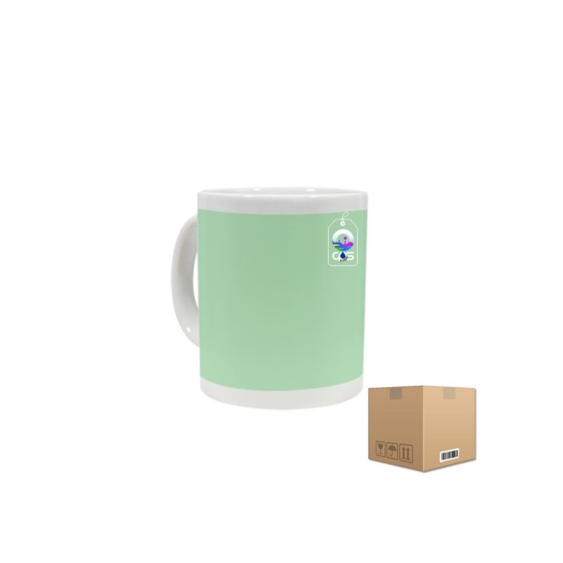 Taza de Cerámica 11oz con Ventana Fotoluminiscente Caja con 36 piezas