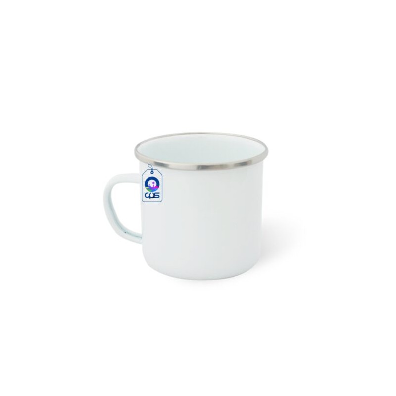 Taza / Pocillo de Peltre Filo Plata 10oz