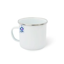 Taza / Pocillo de Peltre Filo Plata 10oz