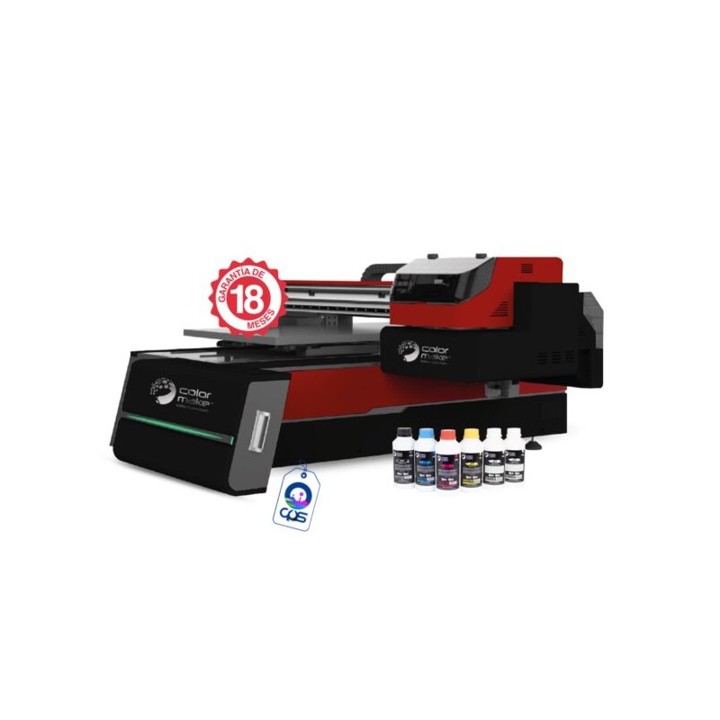 Impresora UV Cama Plana 60cm x 90cm con Rotativo