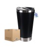 Vaso Cónico Acero Inoxidable con Destapador Térmico 600ml para Grabado Laser (Caja con 25 piezas)