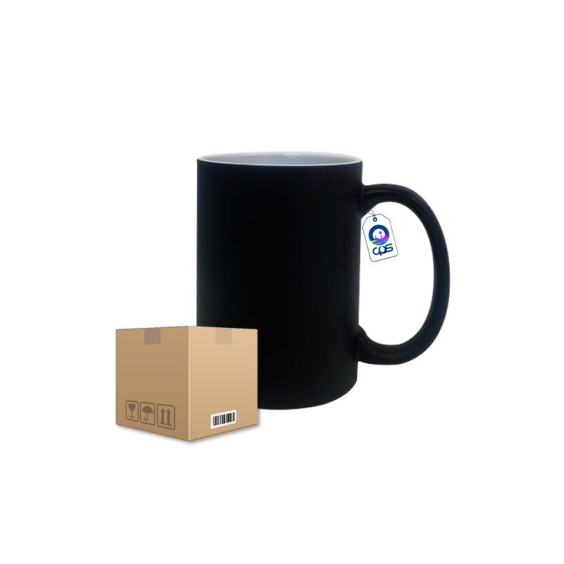 Taza de Cerámica 15oz Mágica con Base Recta Caja con 36 piezas
