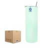 Vaso Skinny de Acero Inoxidable Térmico 20oz con Popote Fotoluminiscente Caja con 30 piezas