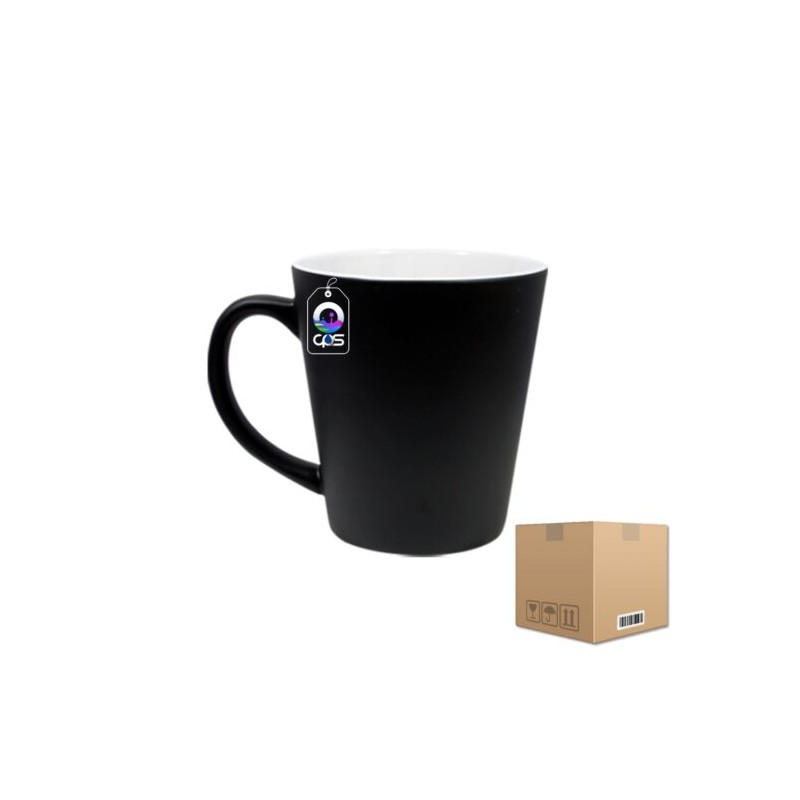 Taza de Cerámica Cónica 12oz Mágica Caja con 36 piezas