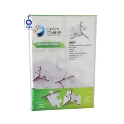 Rompecabezas de MDF 5mm 20cm x 16cm 6 piezas de Ensamble