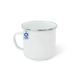 Taza / Pocillo de Peltre Filo Plata 10oz