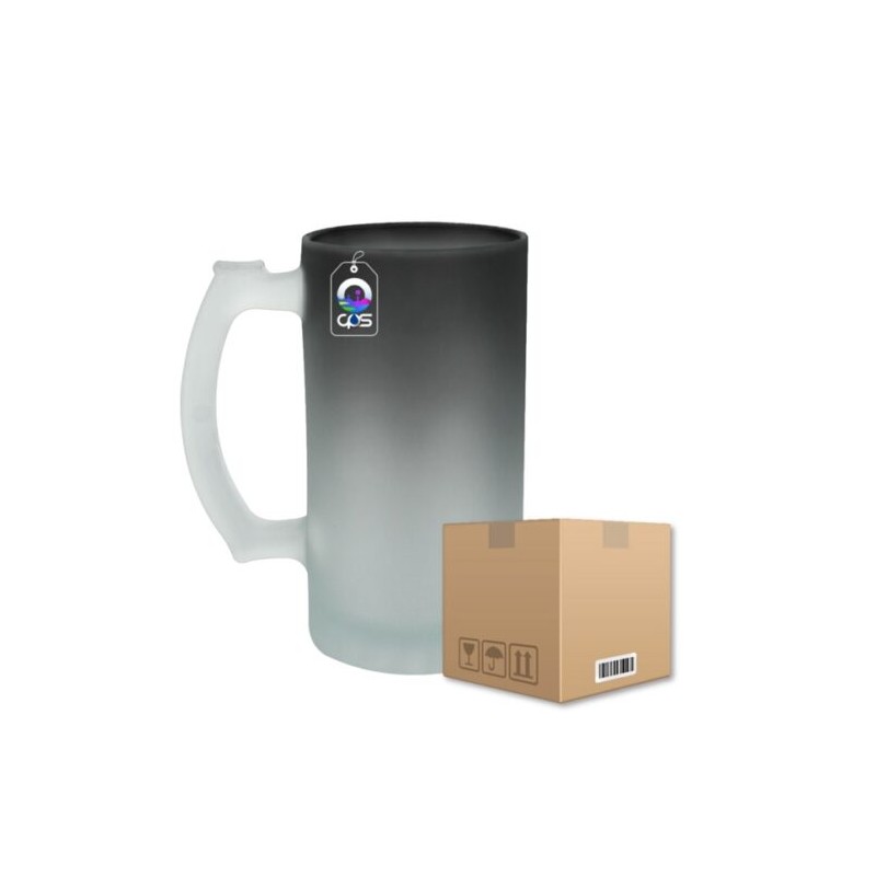 Tarro de Vidrio Cervecero 16oz Mágico – Esmerilado Caja con 24 piezas