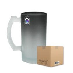 Tarro de Vidrio Cervecero 16oz Mágico – Esmerilado Caja con 24 piezas