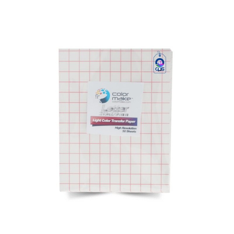 Papel Transfer Colores Claro Paquete con 100 Hojas