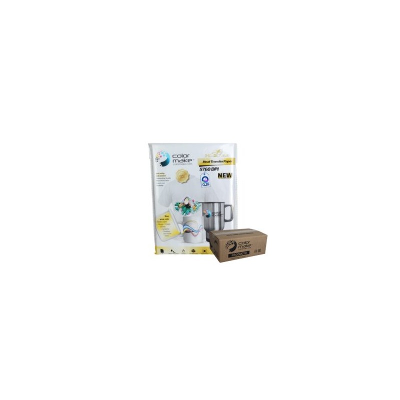 Papel para Sublimar A4 100g Secado Rápido Premium Paquete con 100 Hojas Color Make Caja con 20 piezas