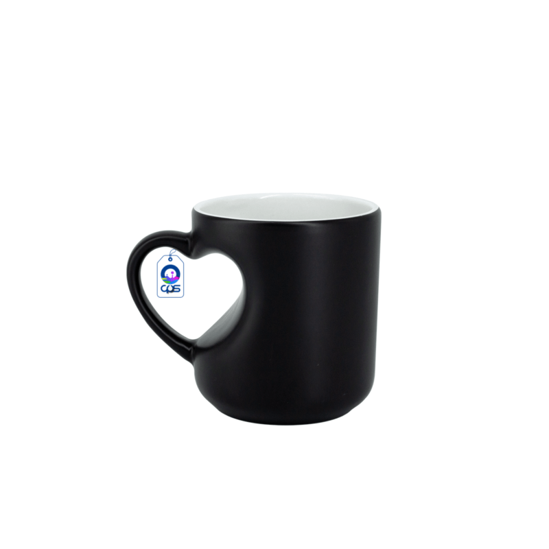 Taza de Cerámica 10oz Mágica Asa de Corazón