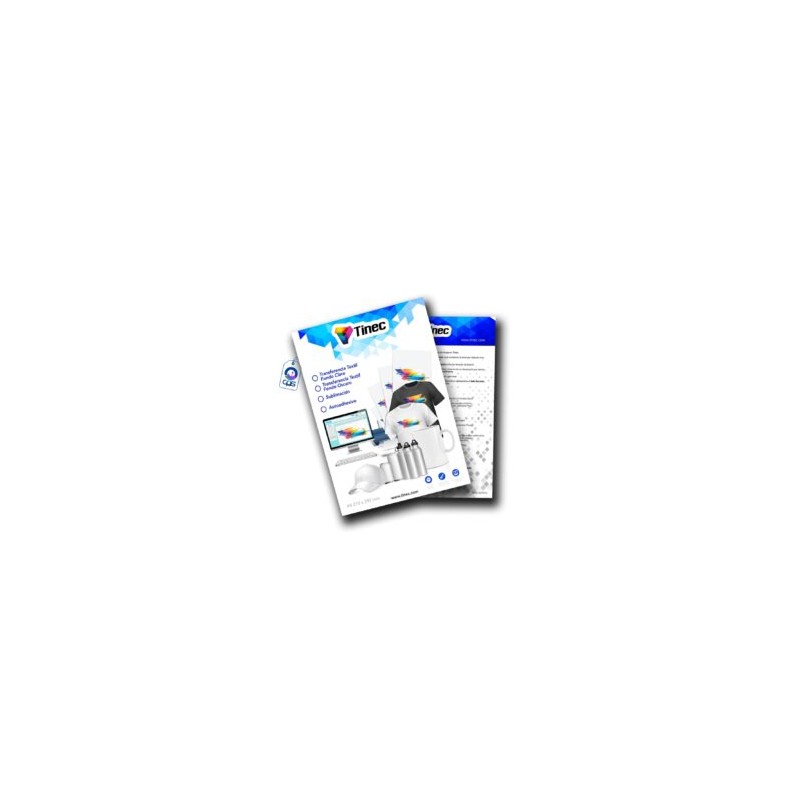 Papel para Sublimar A4 100g Secado Rápido Paquete con 100 Hojas Tinec